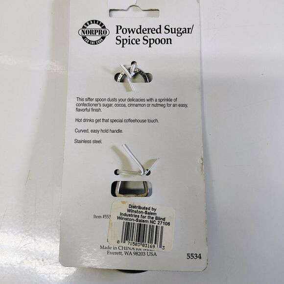 NORPRO Sugar or Spice Sifter Spoon, 3.75In New Tags Attached Great For Dusting - Picture 3 of 3